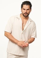 hellbeige Kurzarmhemd von Carisma