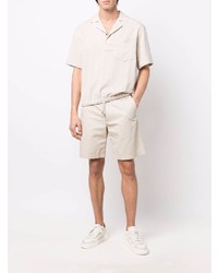 hellbeige Kurzarmhemd von Z Zegna