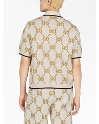 hellbeige Kurzarmhemd von Gucci