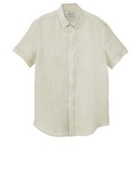 hellbeige Kurzarmhemd von Mango