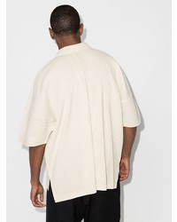 hellbeige Kurzarmhemd von Homme Plissé Issey Miyake