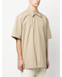 hellbeige Kurzarmhemd von Jil Sander