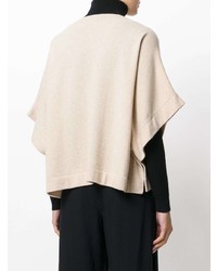 hellbeige Kurzarmpullover von Agnona