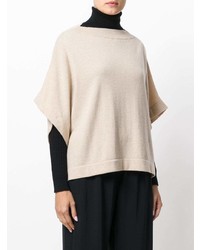 hellbeige Kurzarmpullover von Agnona