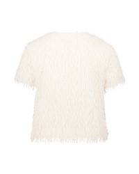 hellbeige Kurzarmpullover von Cartoon
