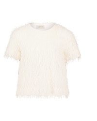 hellbeige Kurzarmpullover von Cartoon