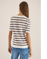 hellbeige Kurzarmpullover von Cecil