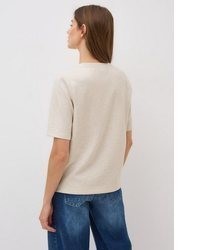 hellbeige Kurzarmpullover von Cecil