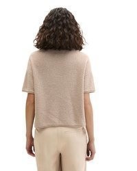 hellbeige Kurzarmpullover von Marc O'Polo