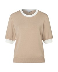hellbeige Kurzarmpullover von More & More