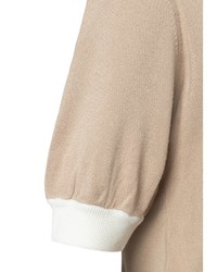 hellbeige Kurzarmpullover von More & More