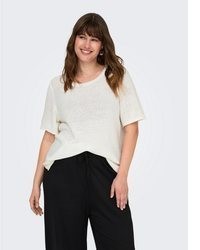 hellbeige Kurzarmpullover von ONLY CARMAKOMA