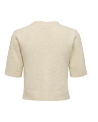 hellbeige Kurzarmpullover von Only
