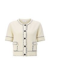 hellbeige Kurzarmpullover von RICHROYAL