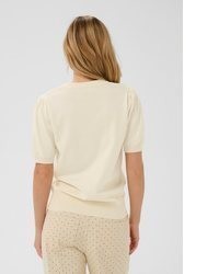 hellbeige Kurzarmpullover von Saint Tropez