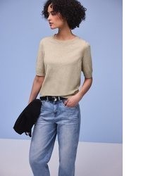 hellbeige Kurzarmpullover von STREET ONE