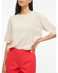 hellbeige Kurzarmpullover von Vila