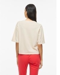 hellbeige Kurzarmpullover von Vila