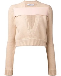 hellbeige kurzer Pullover von Givenchy