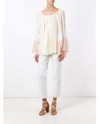 hellbeige Langarmbluse von Chloé