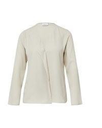 hellbeige Langarmbluse von Comma