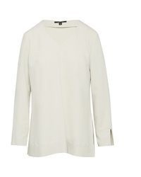 hellbeige Langarmbluse von Comma