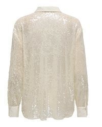 hellbeige Langarmbluse von Only
