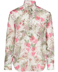 hellbeige Langarmhemd mit Blumenmuster von Tom Ford