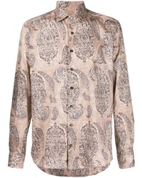 hellbeige Langarmhemd mit Paisley-Muster von Etro