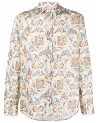 hellbeige Langarmhemd mit Paisley-Muster von Etro