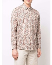 hellbeige Langarmhemd mit Paisley-Muster von Etro