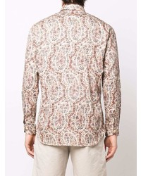 hellbeige Langarmhemd mit Paisley-Muster von Etro