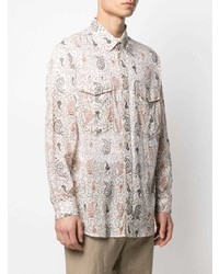 hellbeige Langarmhemd mit Paisley-Muster von Isabel Marant