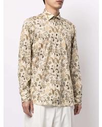 hellbeige Langarmhemd mit Paisley-Muster von Etro