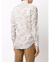 hellbeige Langarmhemd mit Paisley-Muster von Etro