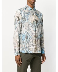 hellbeige Langarmhemd mit Paisley-Muster von Etro