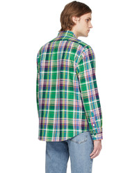 hellbeige Langarmhemd mit Schottenmuster von Polo Ralph Lauren