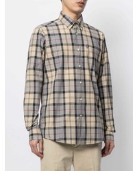 hellbeige Langarmhemd mit Schottenmuster von Barbour