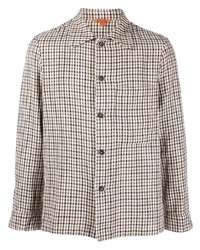 hellbeige Langarmhemd mit Vichy-Muster von Barena