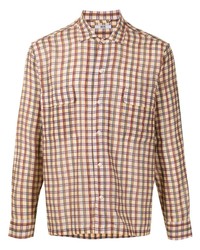 hellbeige Langarmhemd mit Vichy-Muster von Bode