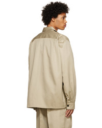 hellbeige Langarmhemd von Sacai