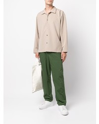 hellbeige Langarmhemd von Homme Plissé Issey Miyake