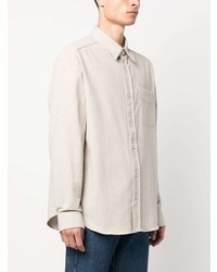 hellbeige Langarmhemd von A.P.C.