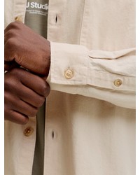hellbeige Langarmhemd von Jack & Jones