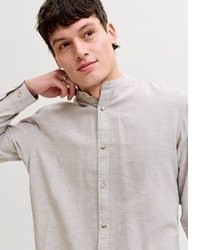 hellbeige Langarmhemd von Jack & Jones