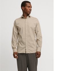 hellbeige Langarmhemd von Jack & Jones