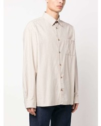 hellbeige Langarmhemd von A.P.C.