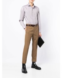 hellbeige Langarmhemd von Brioni