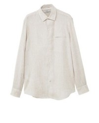 hellbeige Langarmhemd von Mango