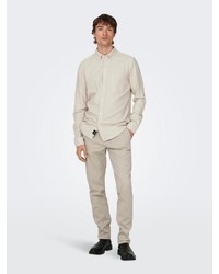 hellbeige Langarmhemd von ONLY & SONS